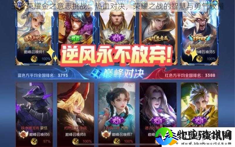 王者荣耀金之意志挑战